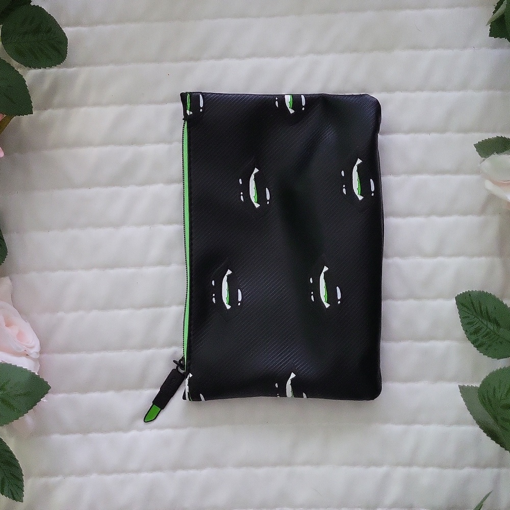 IPSY Black and Green Lipstick Empty Cosmetic Bag
